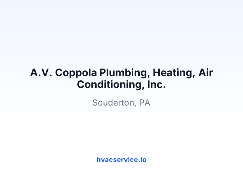 A.V. Coppola Plumbing, Heating, Air Conditioning, Inc.