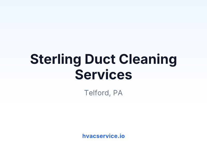 Sterling Duct Cleaning Services
