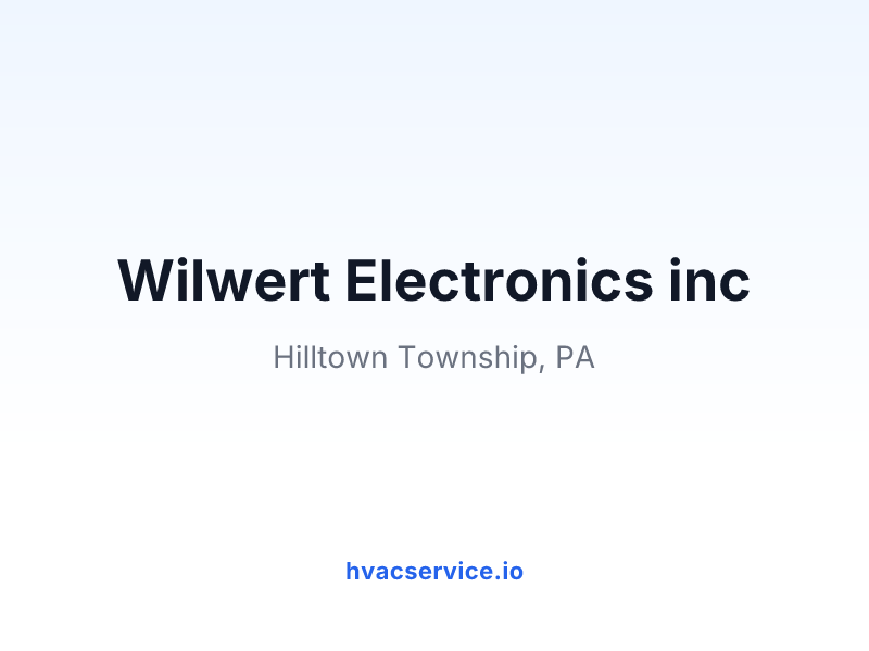 Wilwert Electronics inc