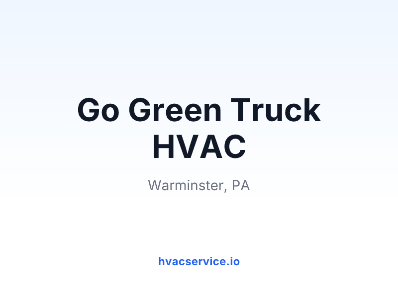 Go Green Truck HVAC
