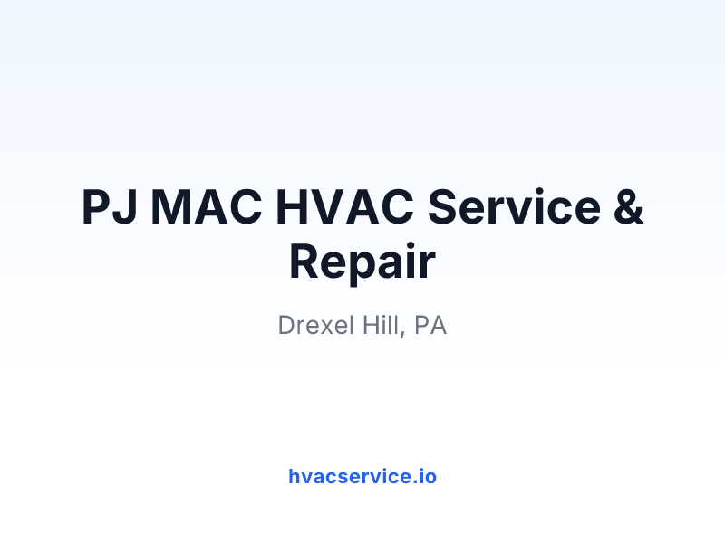 PJ MAC HVAC Service & Repair