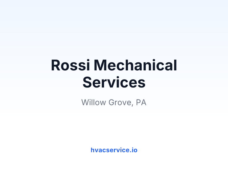 Rossi Mechanical Services
