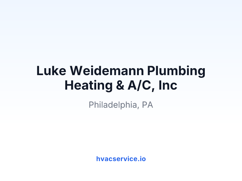 Luke Weidemann Plumbing Heating & A/C, Inc