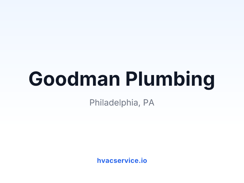 Goodman Plumbing