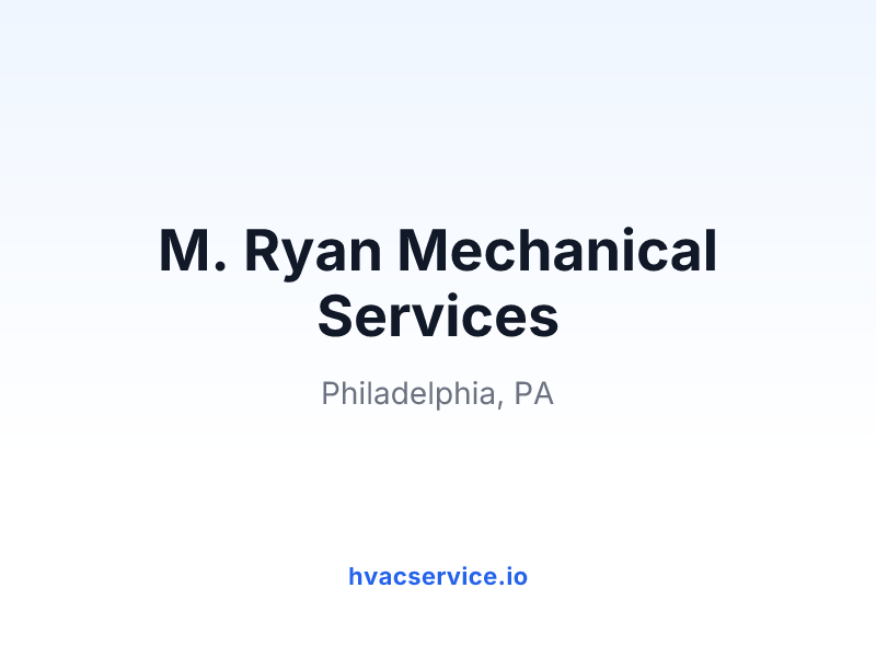M. Ryan Mechanical Services