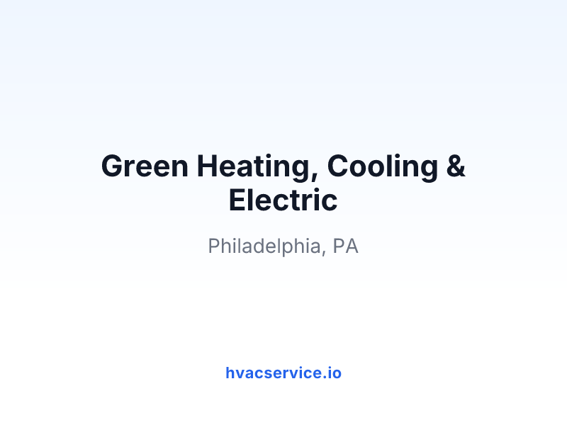 Green Heating, Cooling & Electric