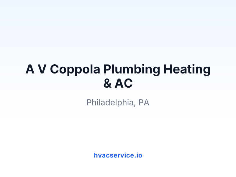 A V Coppola Plumbing Heating & AC