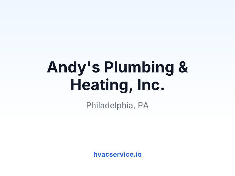 Andy's Plumbing & Heating, Inc.