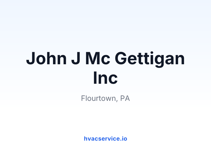 John J Mc Gettigan Inc