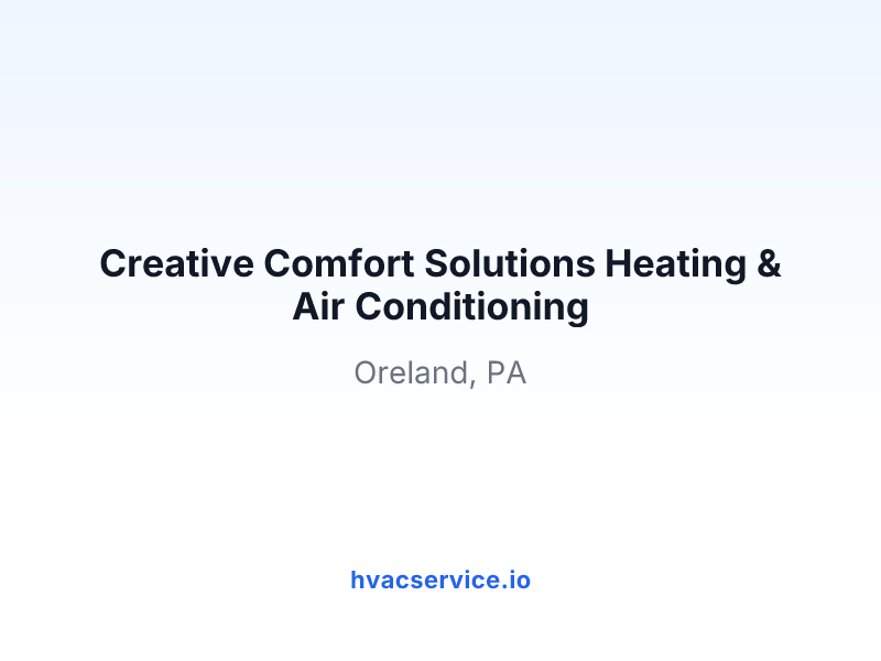 Creative Comfort Solutions Heating & Air Conditioning