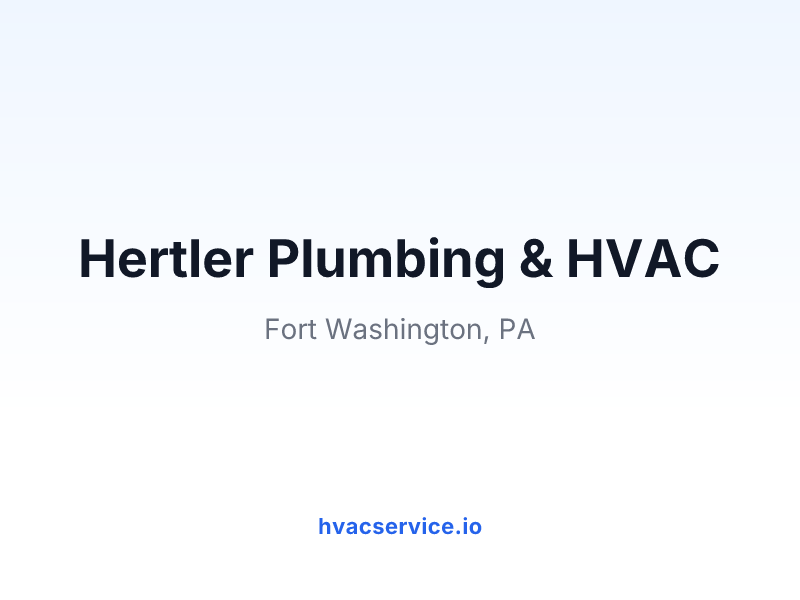 Hertler Plumbing & HVAC