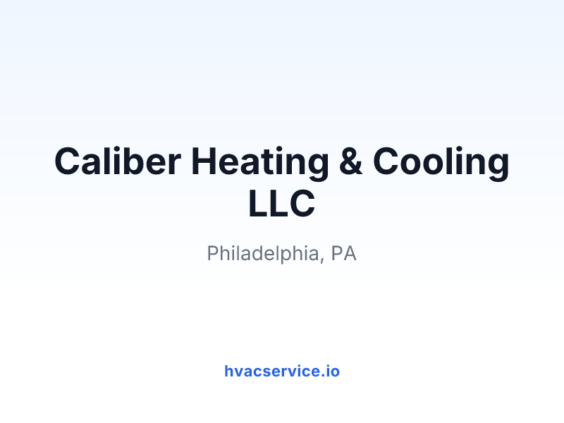 Caliber Heating & Cooling LLC