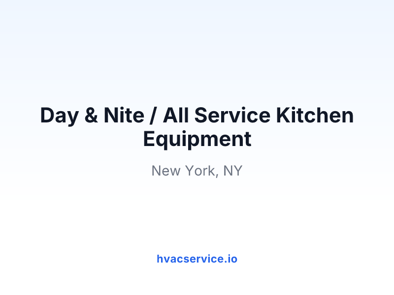 Day & Nite / All Service Kitchen Equipment
