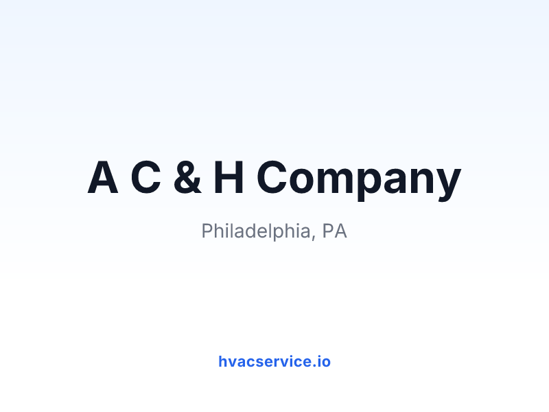 A C & H Company