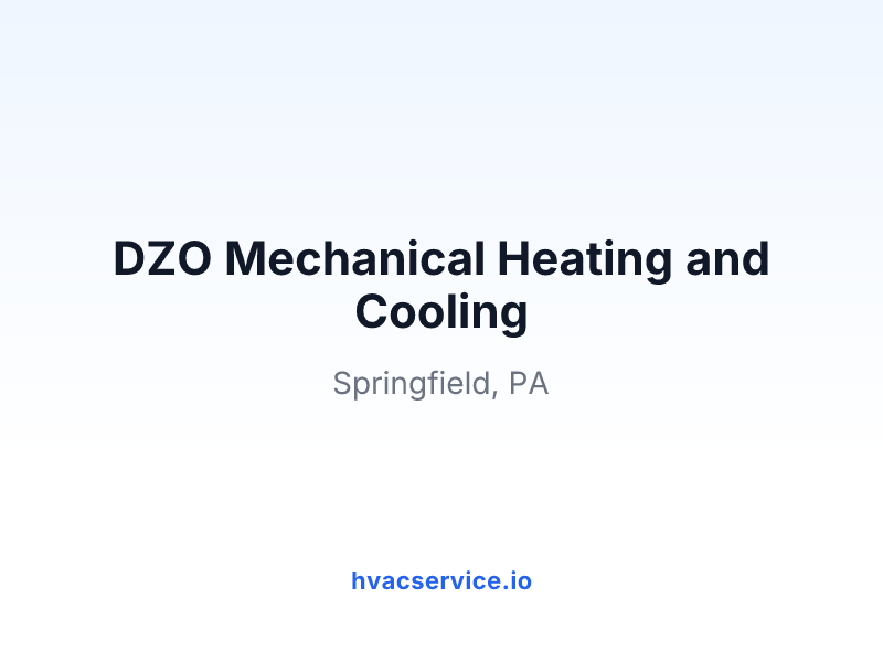 DZO Mechanical Heating and Cooling