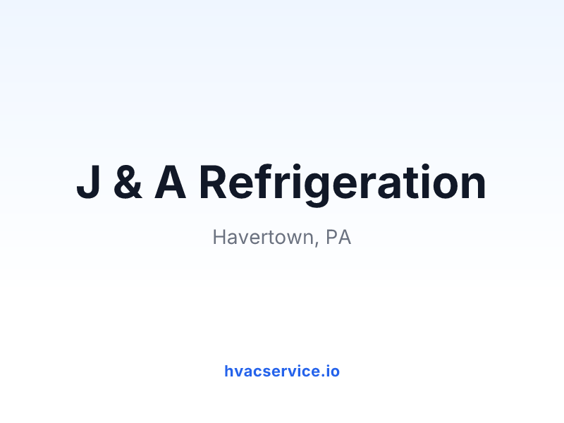 J & A Refrigeration