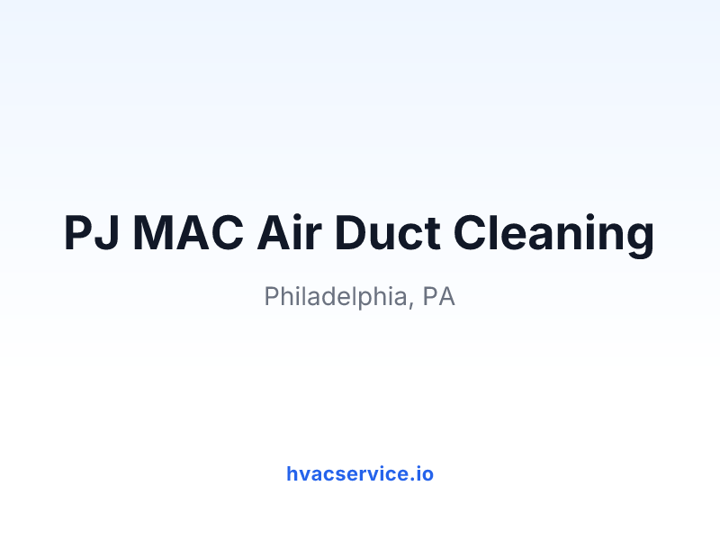PJ MAC Air Duct Cleaning