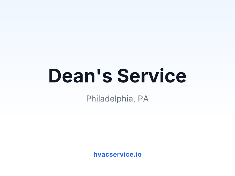 Dean's Service