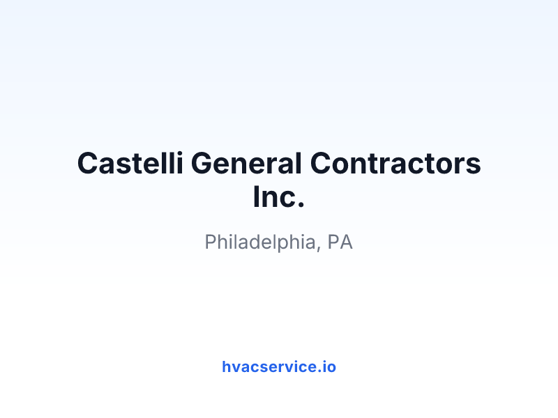 Castelli General Contractors Inc.
