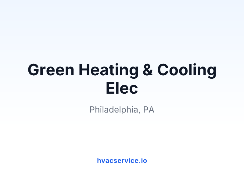 Green Heating & Cooling Elec