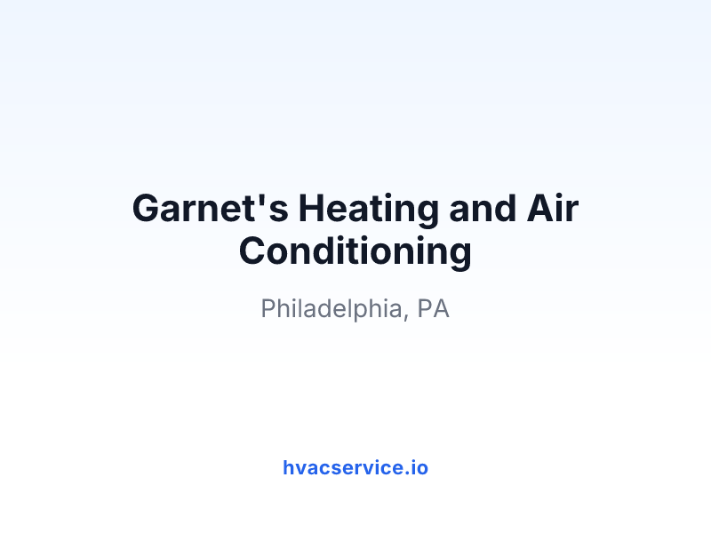 Garnet's Heating and Air Conditioning