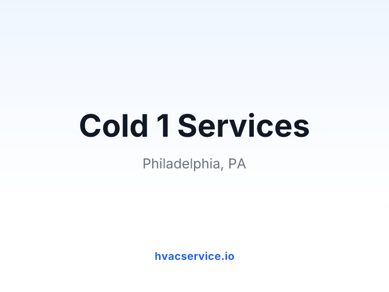 Cold 1 Services