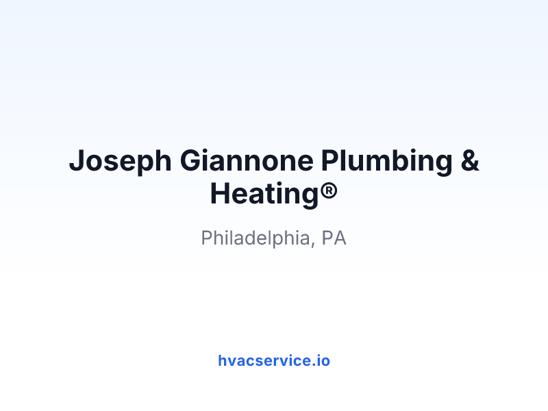 Joseph Giannone Plumbing & Heating®