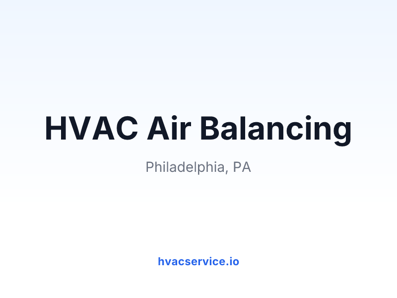 HVAC Air Balancing