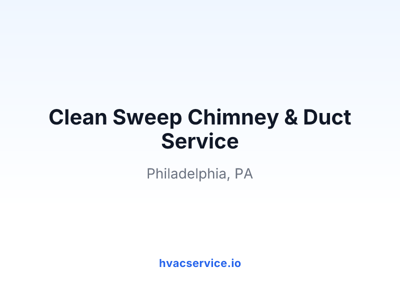 Clean Sweep Chimney & Duct Service