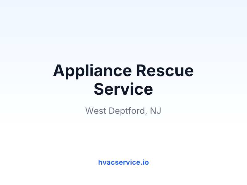 Appliance Rescue Service