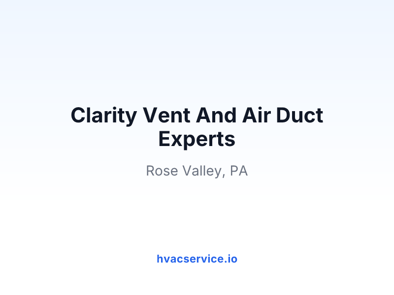 Clarity Vent And Air Duct Experts