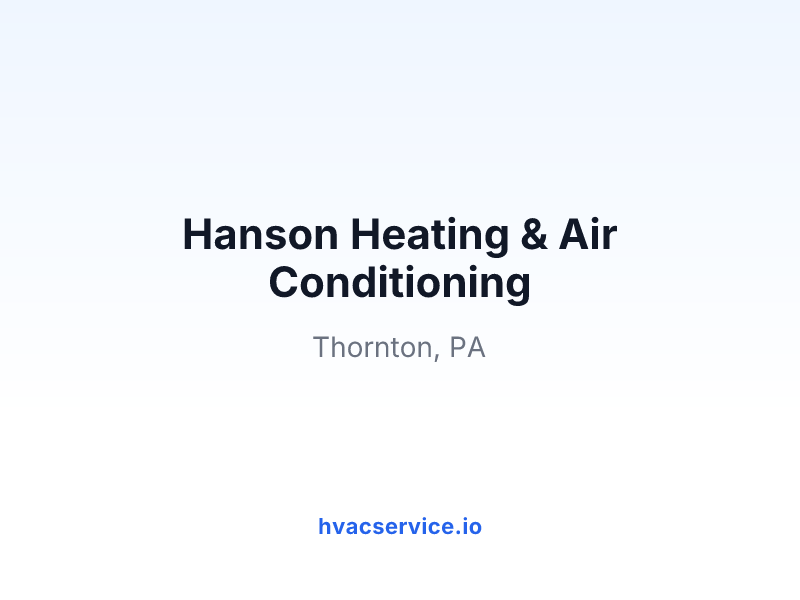 Hanson Heating & Air Conditioning