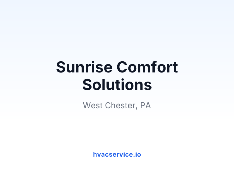 Sunrise Comfort Solutions