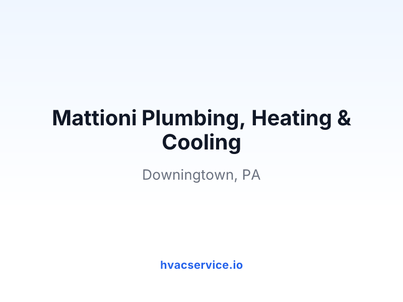 Mattioni Plumbing, Heating & Cooling