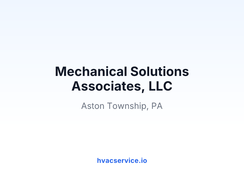 Mechanical Solutions Associates, LLC