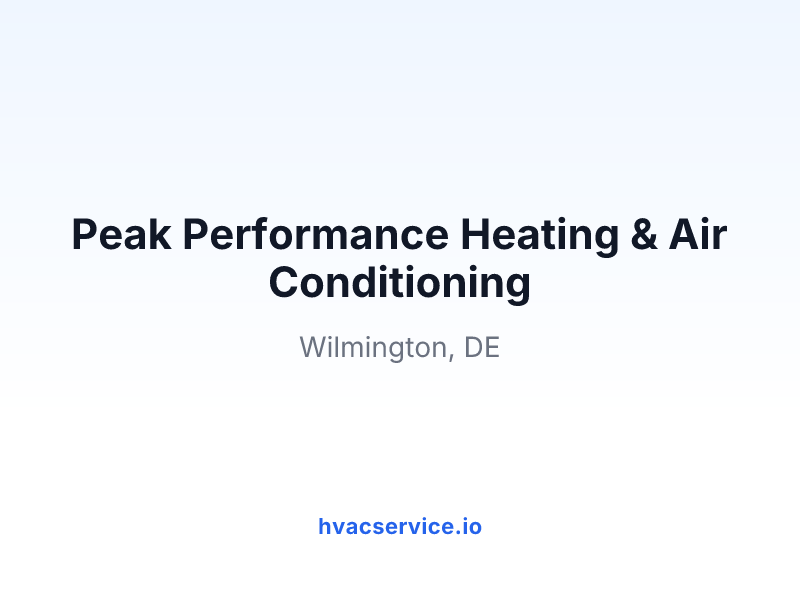 Peak Performance Heating & Air Conditioning
