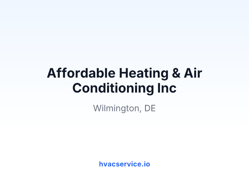 Affordable Heating & Air Conditioning Inc