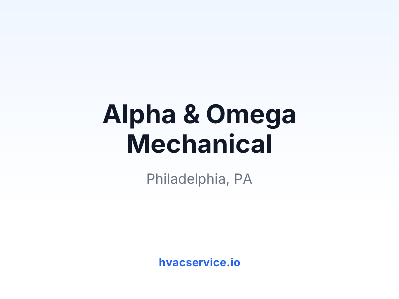 Alpha & Omega Mechanical