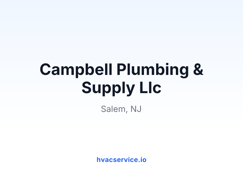 Campbell Plumbing & Supply Llc