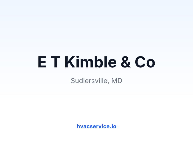 E T Kimble & Co
