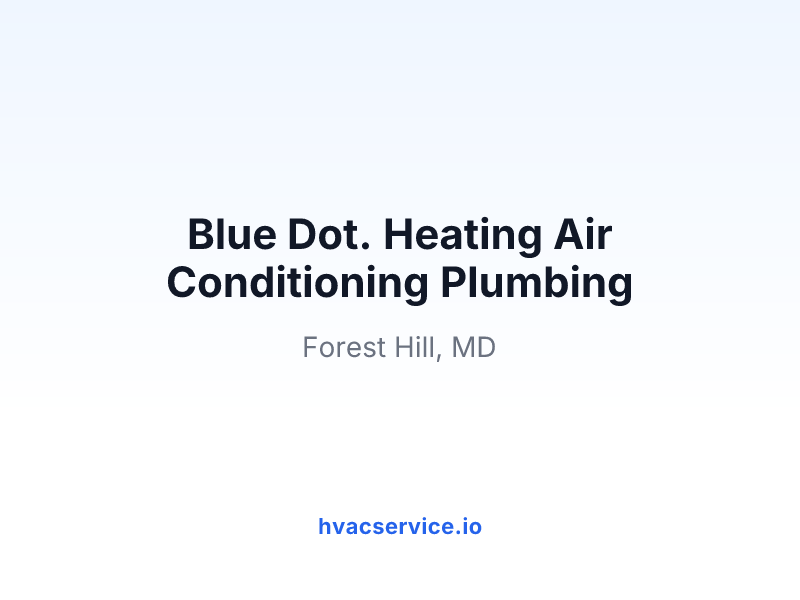Blue Dot. Heating Air Conditioning Plumbing