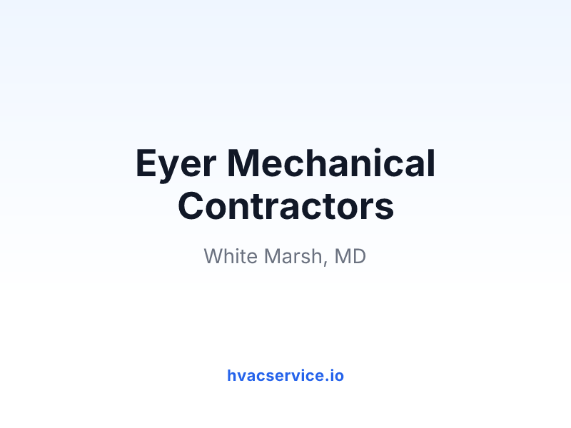 Eyer Mechanical Contractors