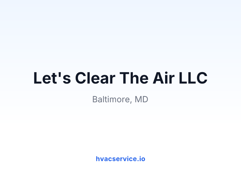 Let's Clear The Air LLC