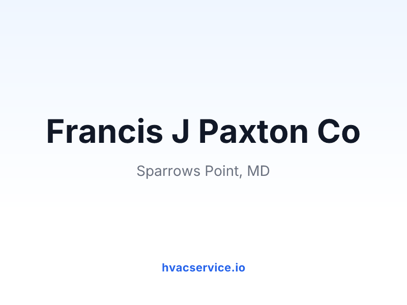 Francis J Paxton Co