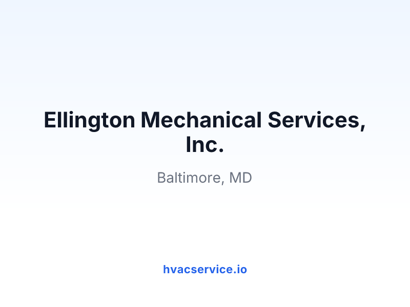 Ellington Mechanical Services, Inc.
