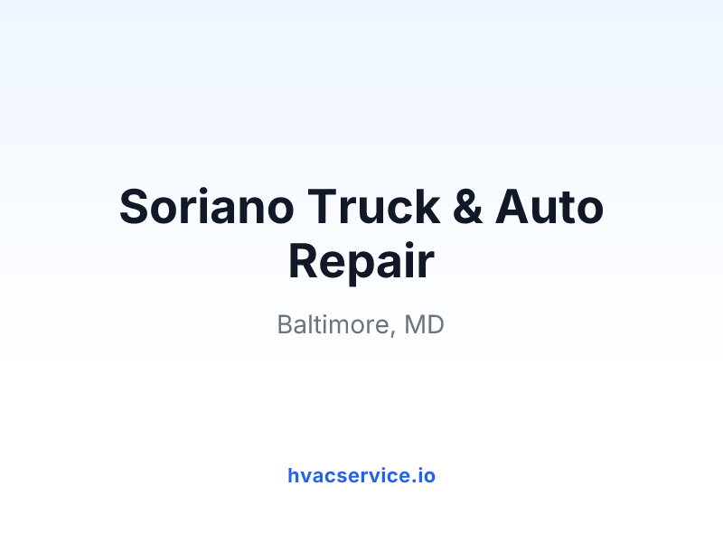 Soriano Truck & Auto Repair