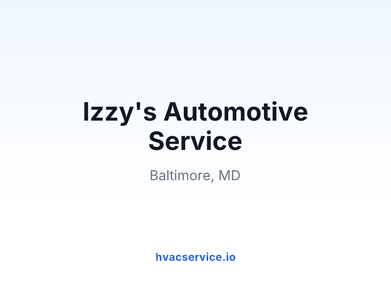 Izzy's Automotive Service
