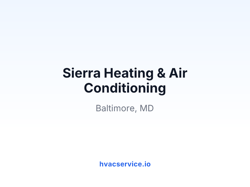 Sierra Heating & Air Conditioning