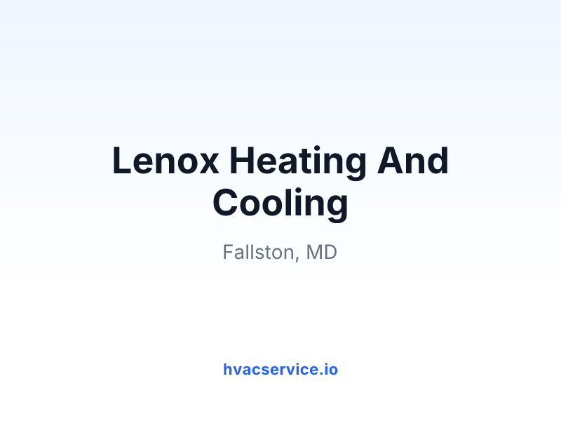 Lenox Heating And Cooling