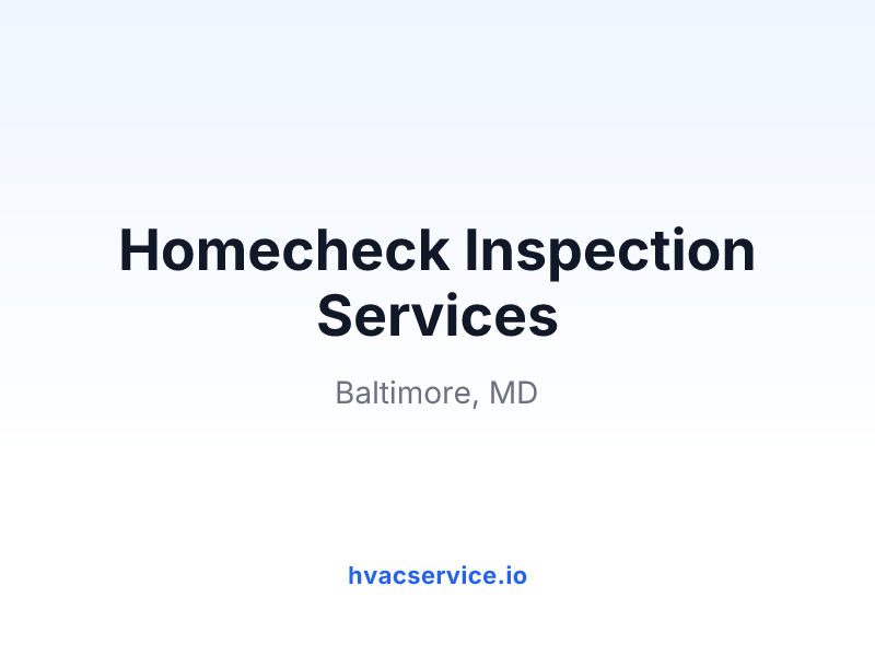 Homecheck Inspection Services